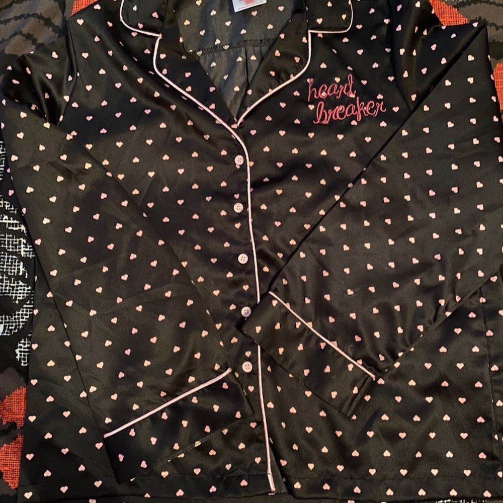 Heartbreaker Satin Pajamas Top